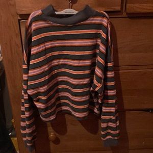 Cute 80s Colored Stripped Turtleneck Sweater ☆